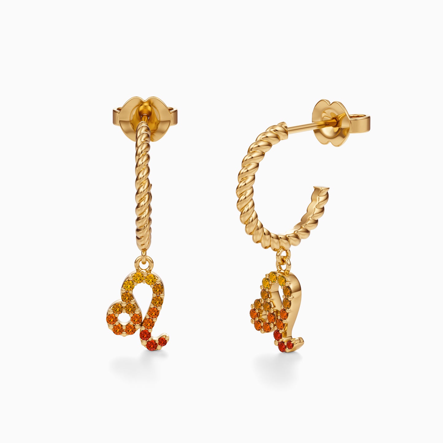 Sapphire Leo Dangle Earrings