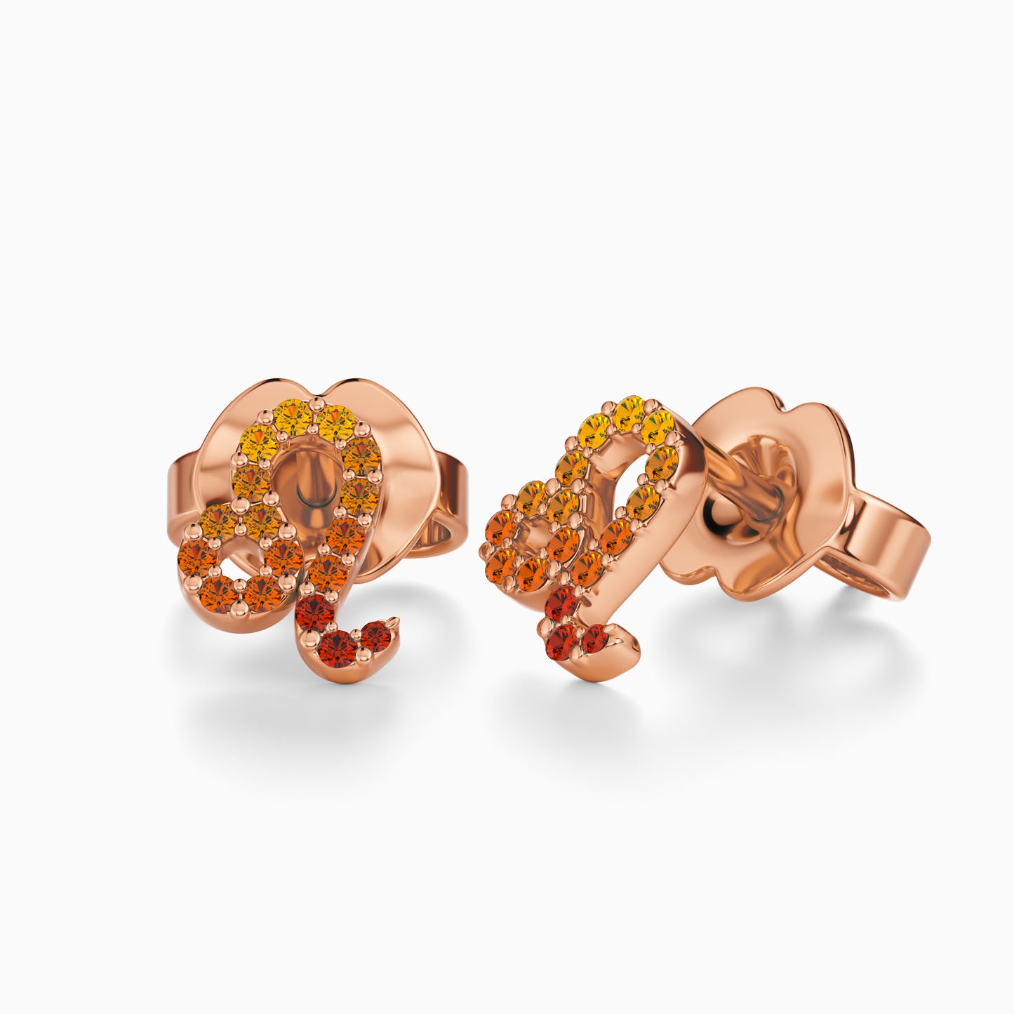 Sapphire Leo Stud Earrings