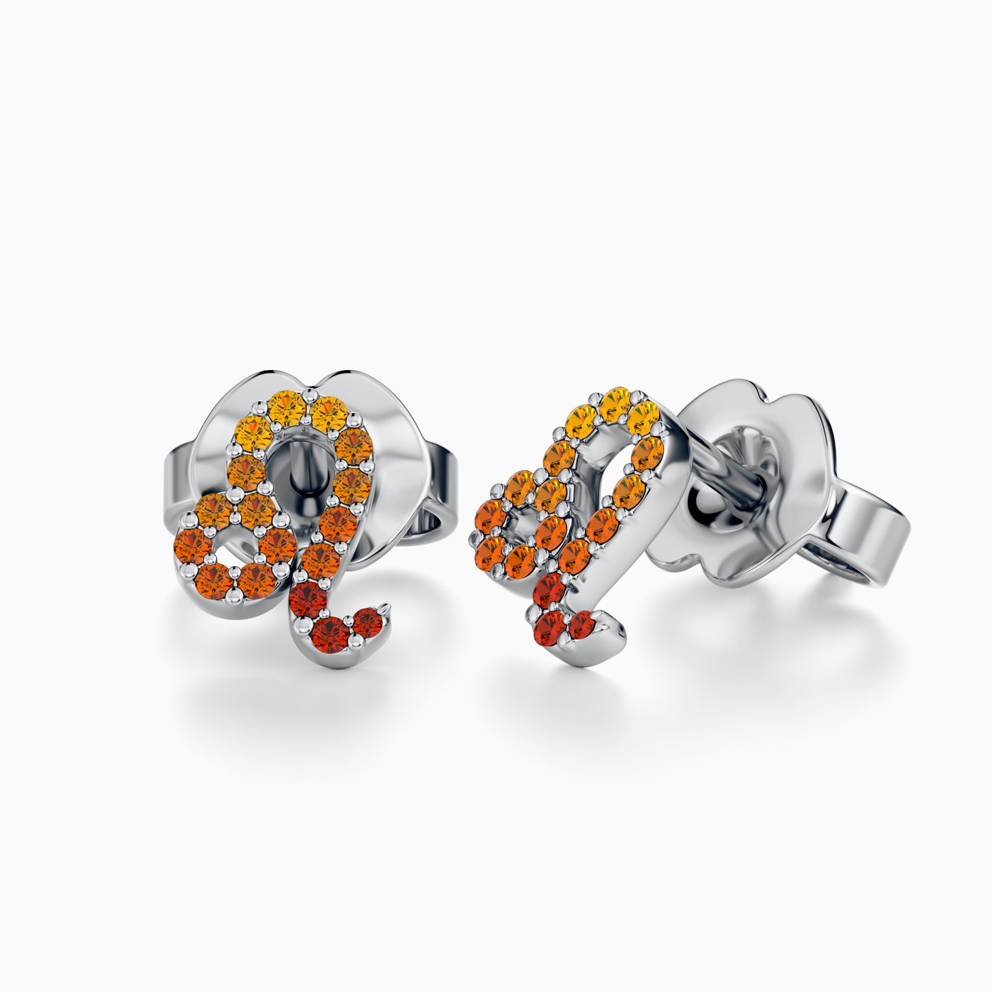 Sapphire Leo Stud Earrings