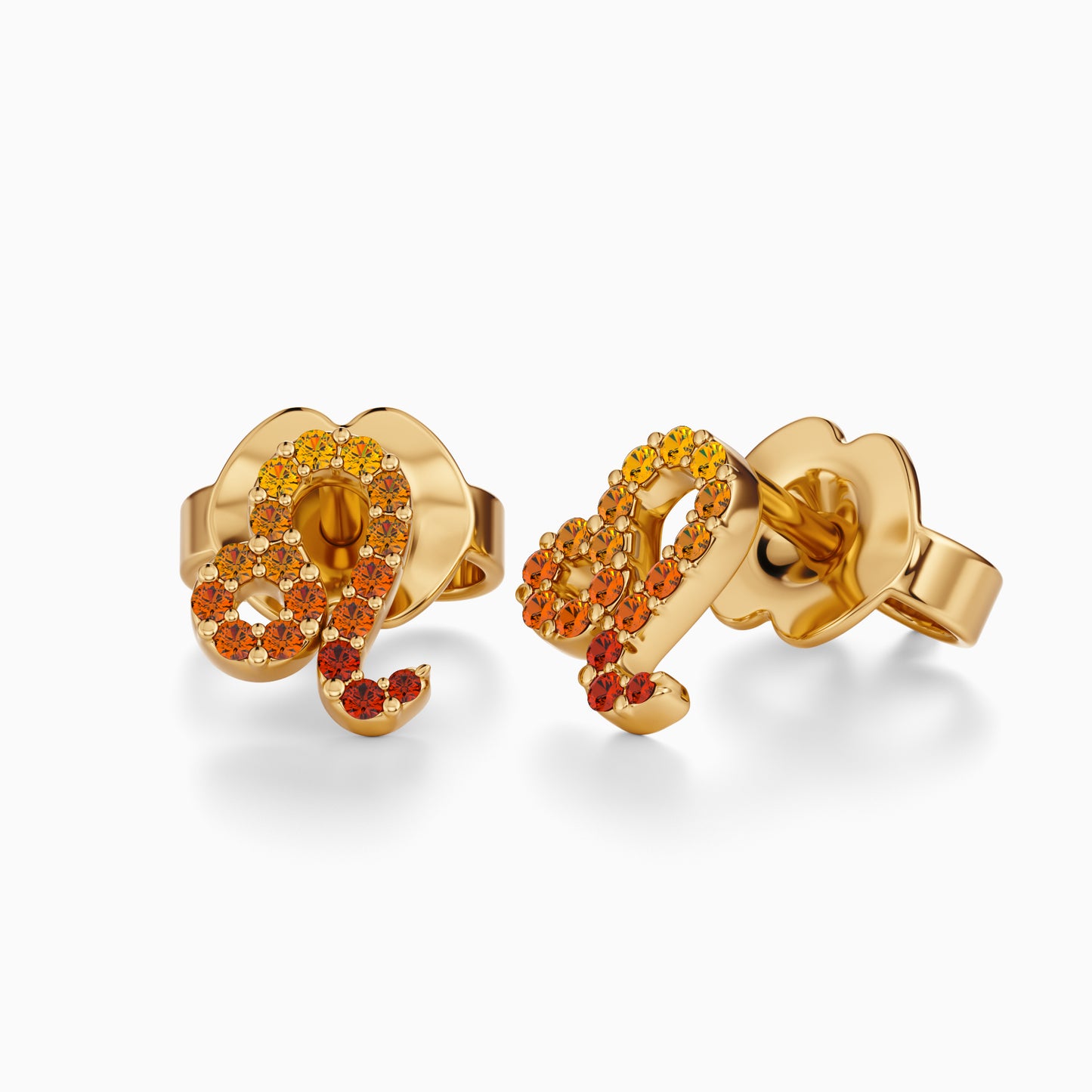 Sapphire Leo Stud Earrings