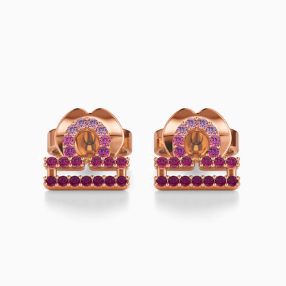 Sapphire Libra Stud Earrings