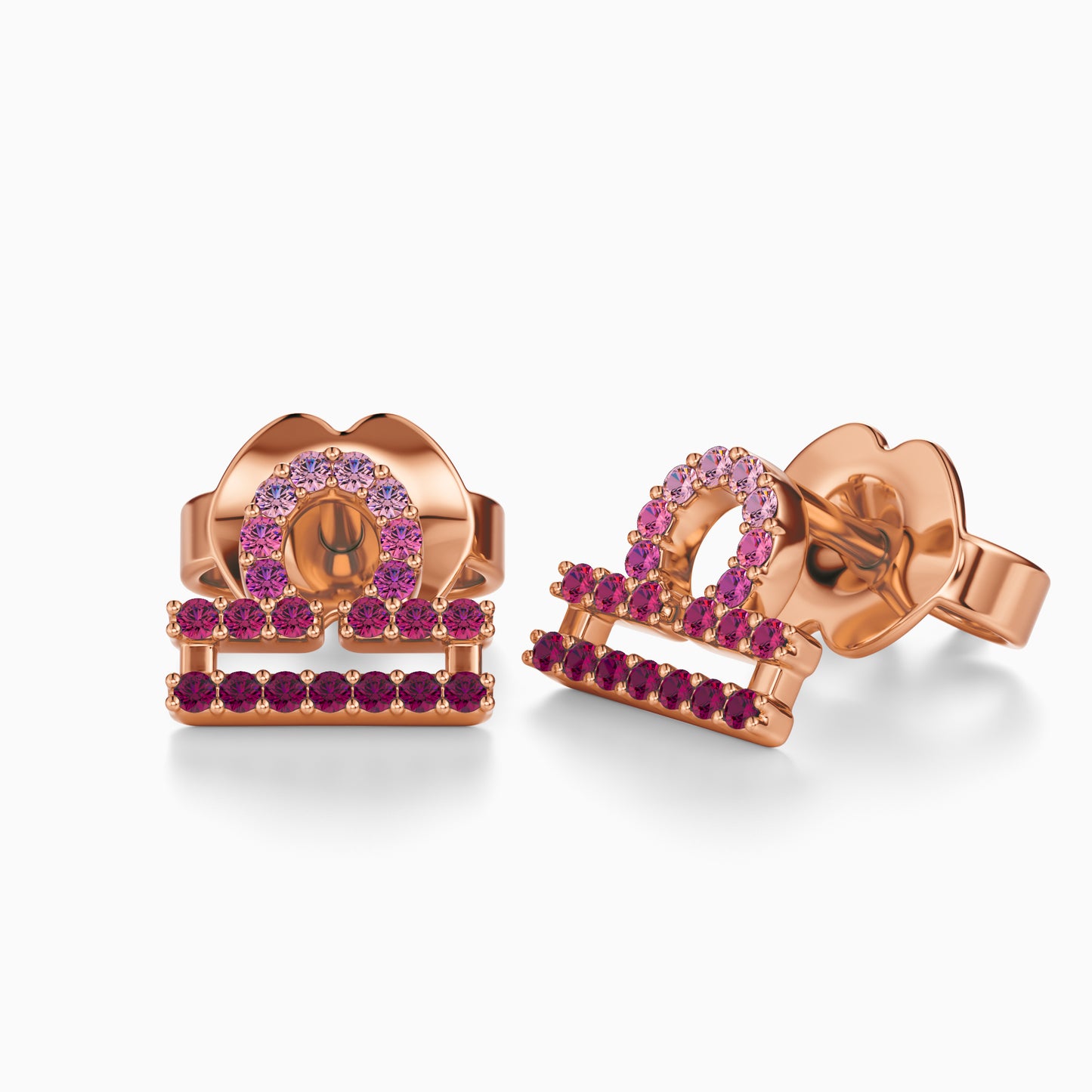 Sapphire Libra Stud Earrings