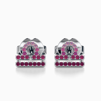 Sapphire Libra Stud Earrings