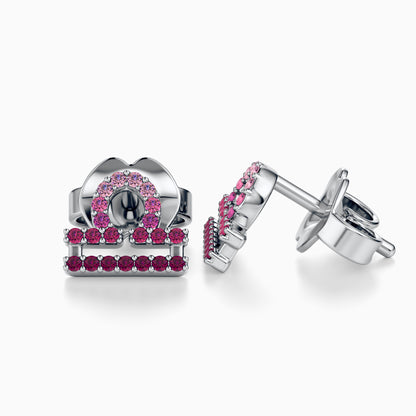 Sapphire Libra Stud Earrings