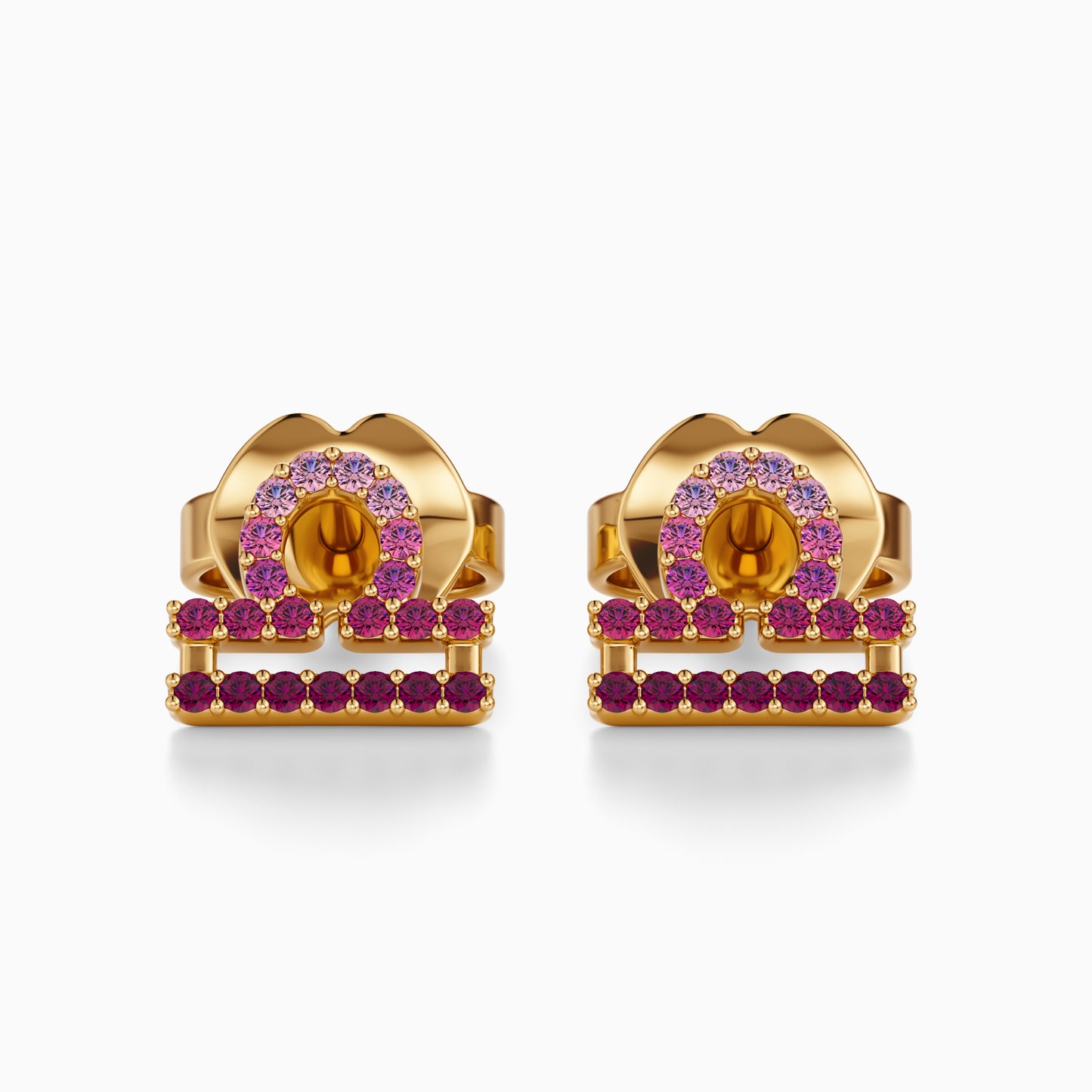 Sapphire Libra Stud Earrings