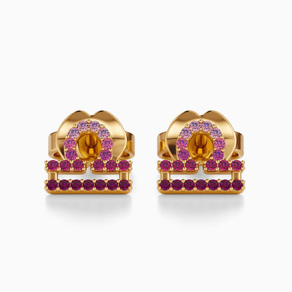 Sapphire Libra Stud Earrings