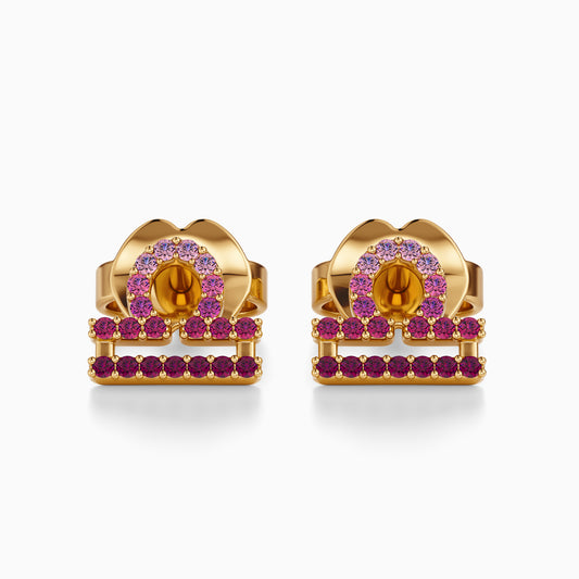 Sapphire Libra Stud Earrings
