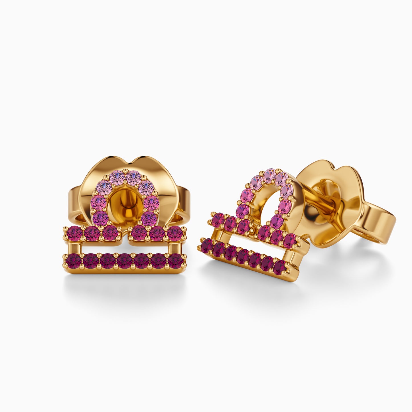 Sapphire Libra Stud Earrings