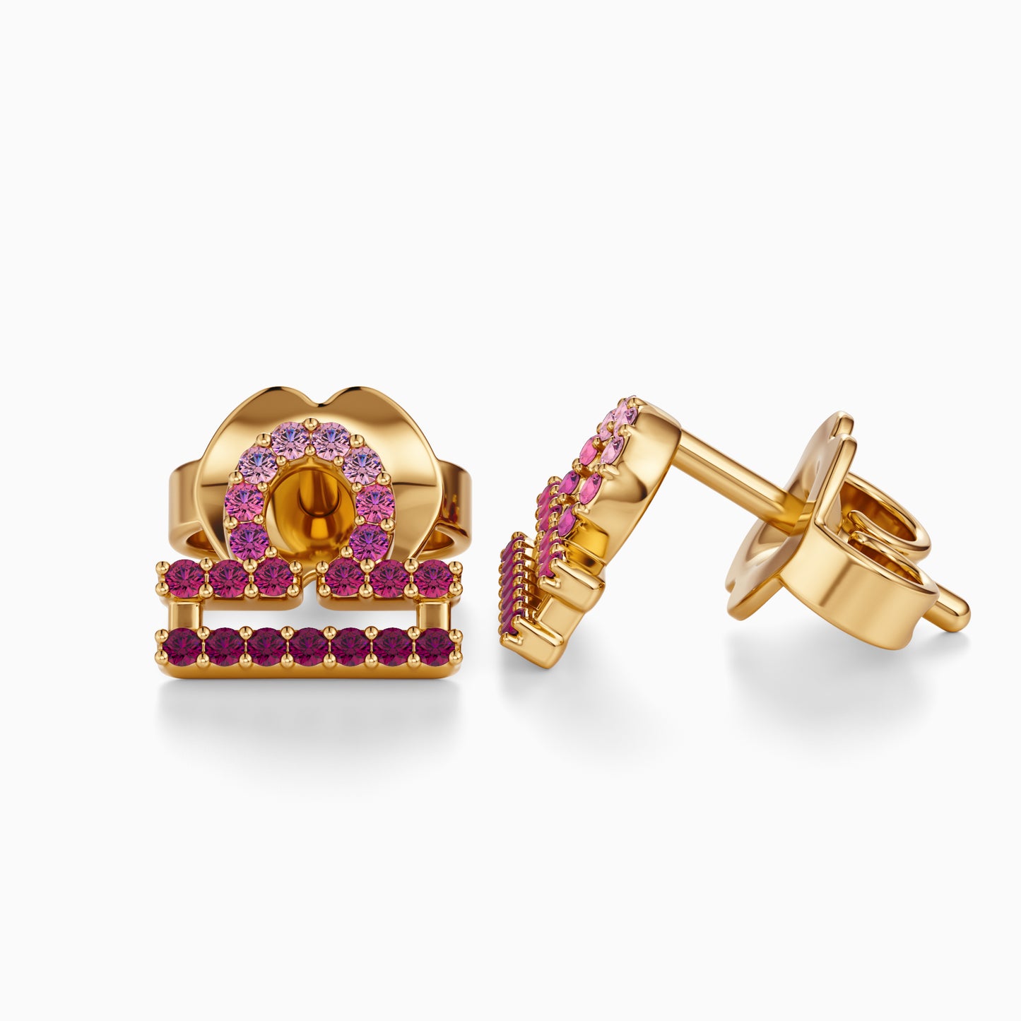 Sapphire Libra Stud Earrings