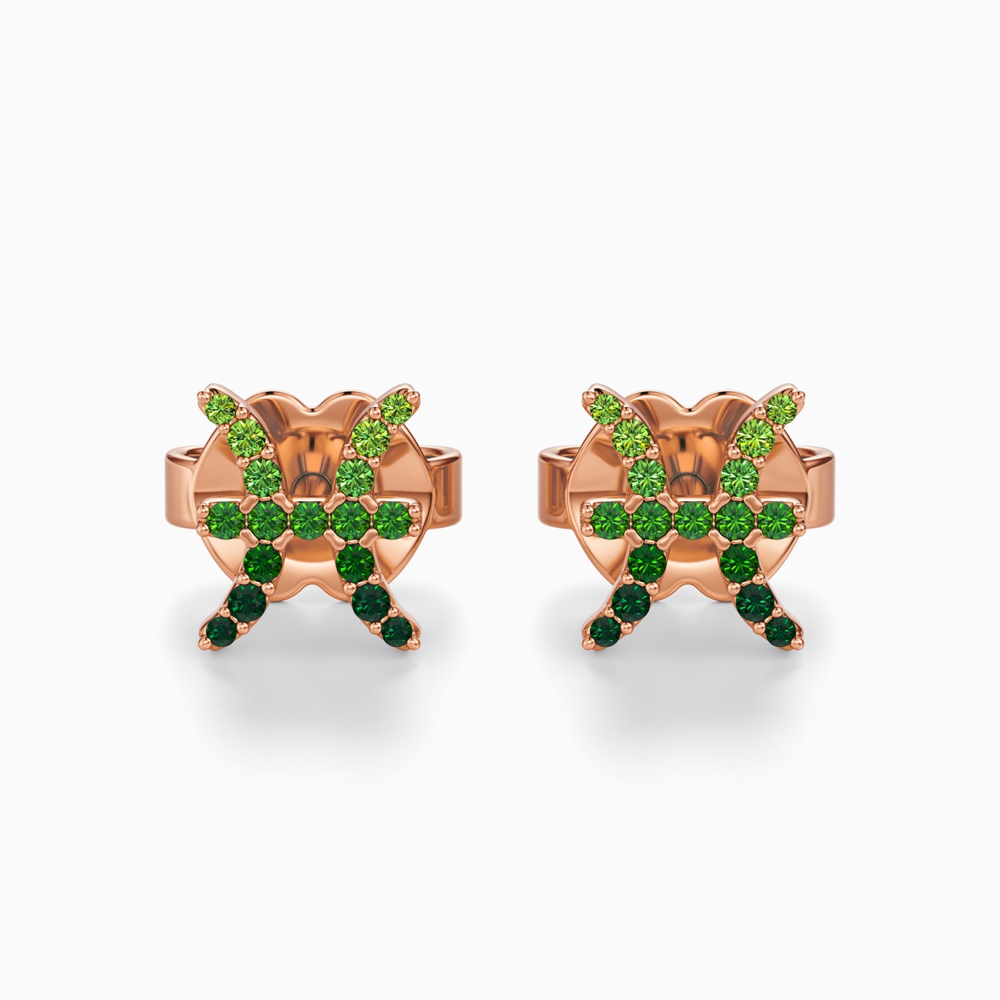 Sapphire Pisces Stud Earrings