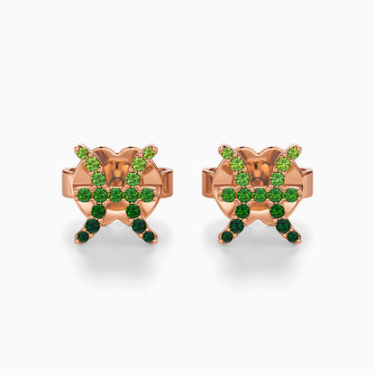 Sapphire Pisces Stud Earrings
