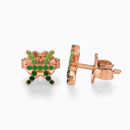Sapphire Pisces Stud Earrings