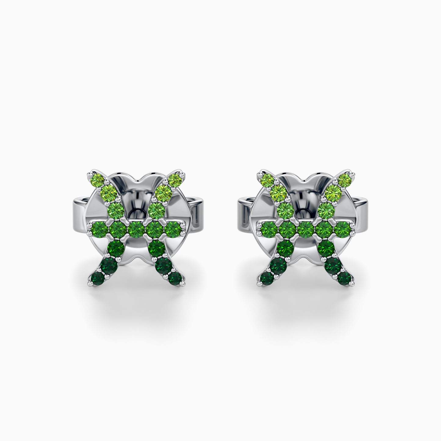 Sapphire Pisces Stud Earrings