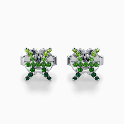 Sapphire Pisces Stud Earrings