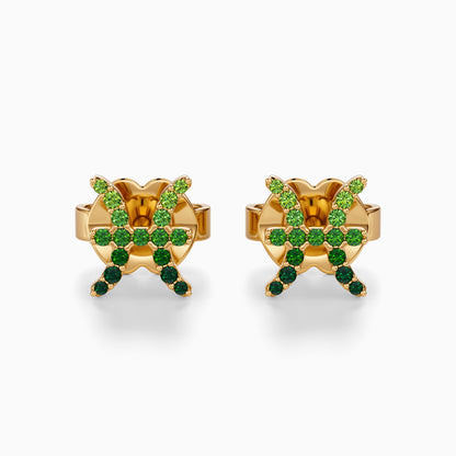 Sapphire Pisces Stud Earrings