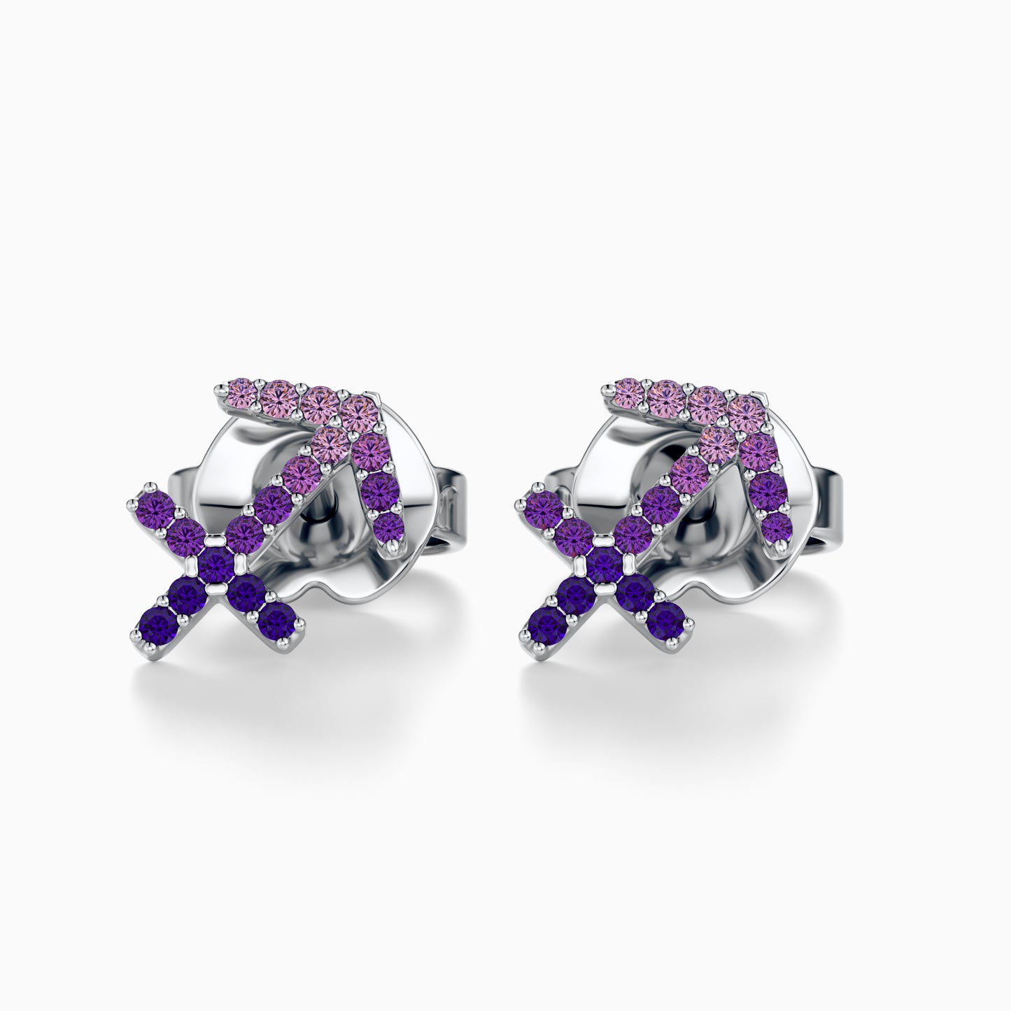 Sapphire Sagittarius Stud Earrings