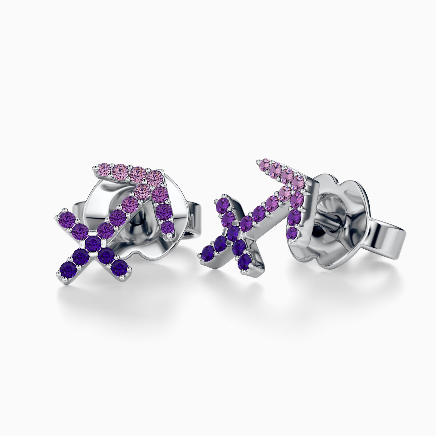 Sapphire Sagittarius Stud Earrings