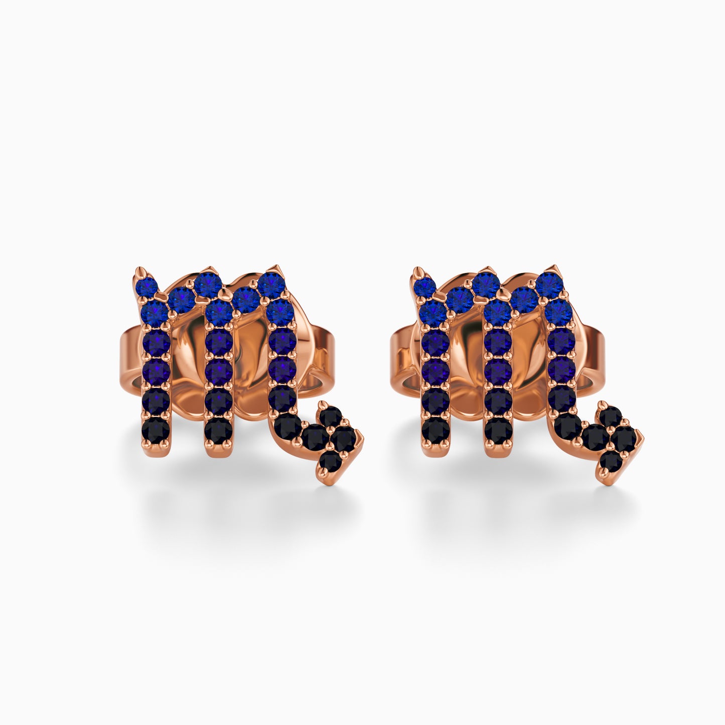 Sapphire Scorpio Stud Earrings