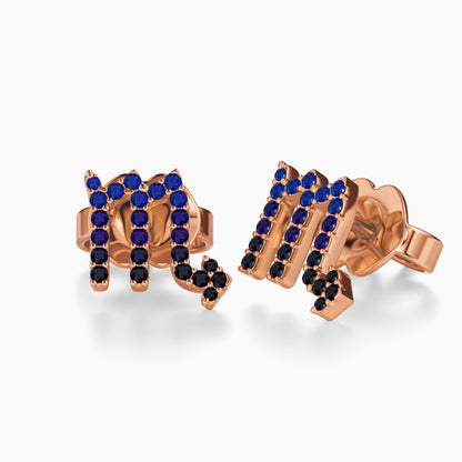 Sapphire Scorpio Stud Earrings