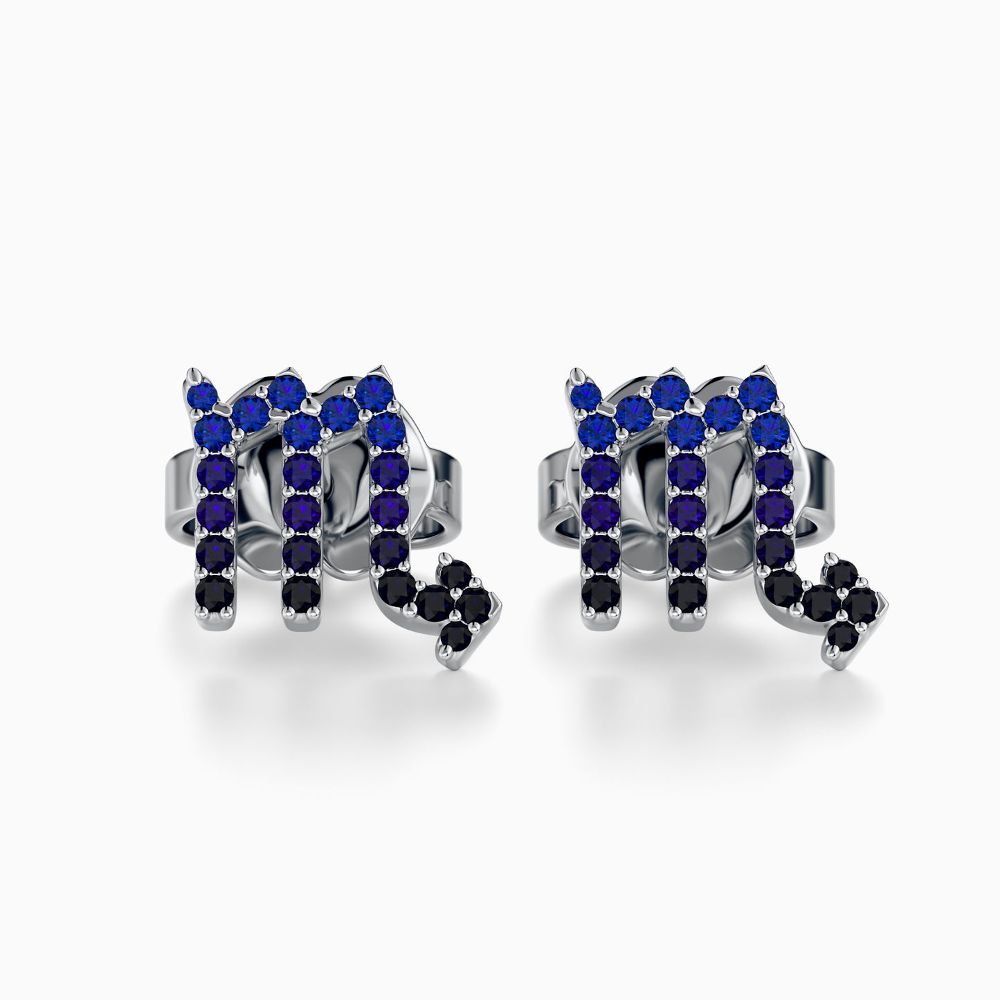 Sapphire Scorpio Stud Earrings