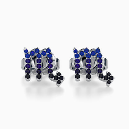Sapphire Scorpio Stud Earrings