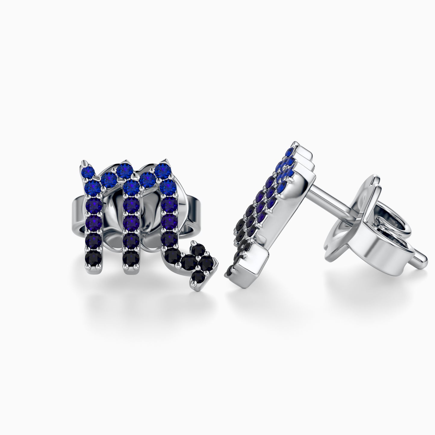 Sapphire Scorpio Stud Earrings