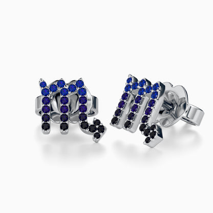 Sapphire Scorpio Stud Earrings