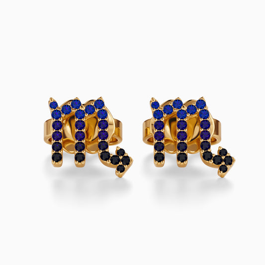 Sapphire Scorpio Stud Earrings