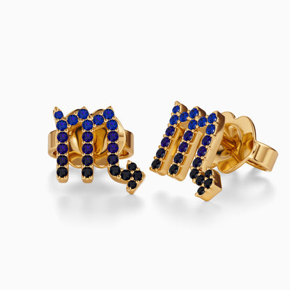 Sapphire Scorpio Stud Earrings