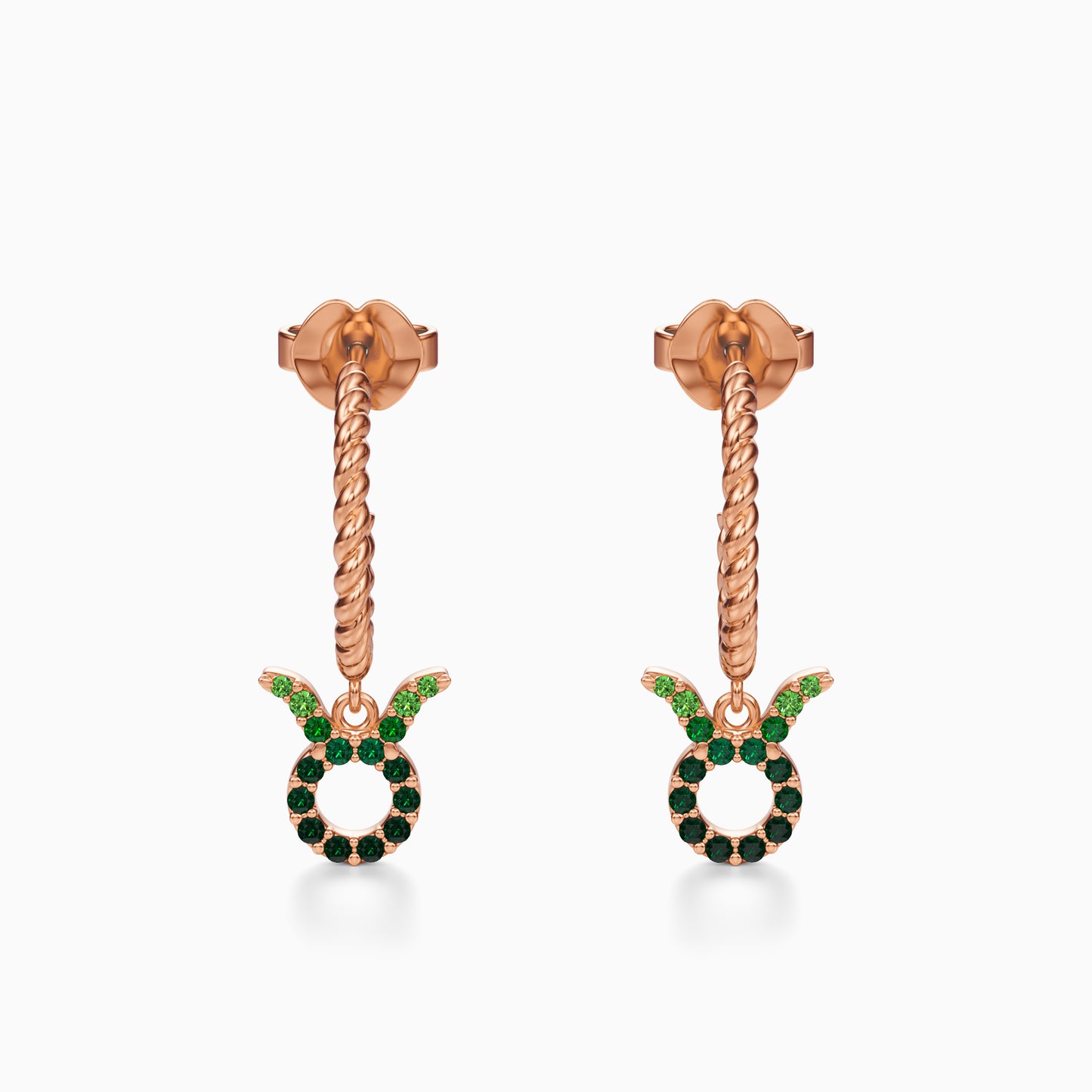 Sapphire Taurus Dangle Earrings
