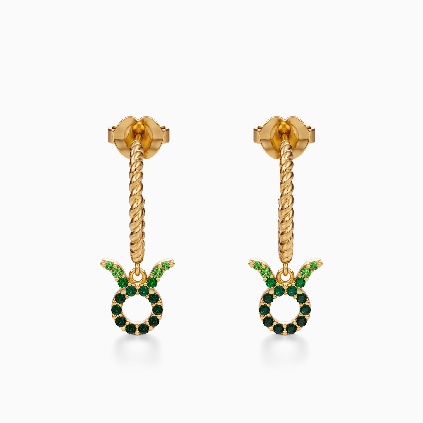 Sapphire Taurus Dangle Earrings