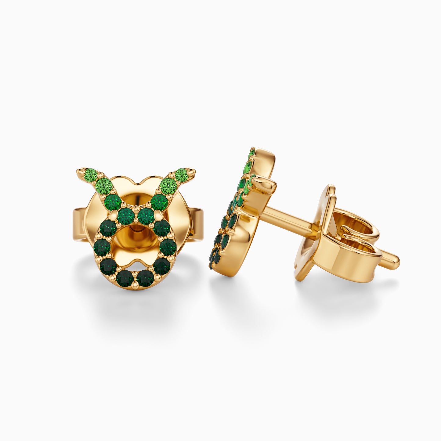 Sapphire Taurus Stud Earrings