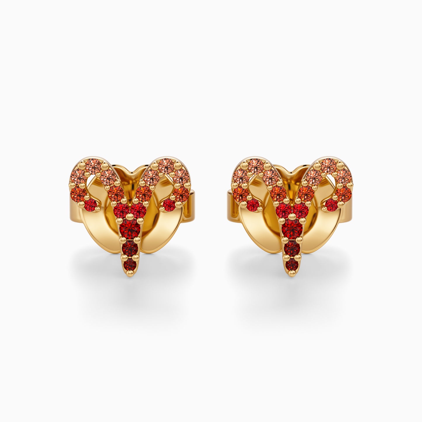 Sapphire Aries Stud Earrings