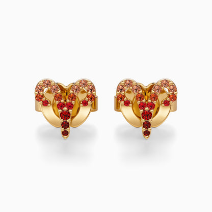 Sapphire Aries Stud Earrings