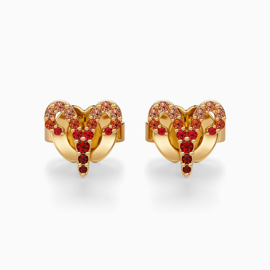 Sapphire Aries Stud Earrings