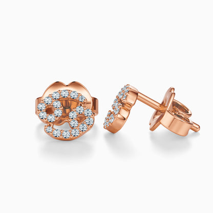 Diamond Cancer Stud Earrings