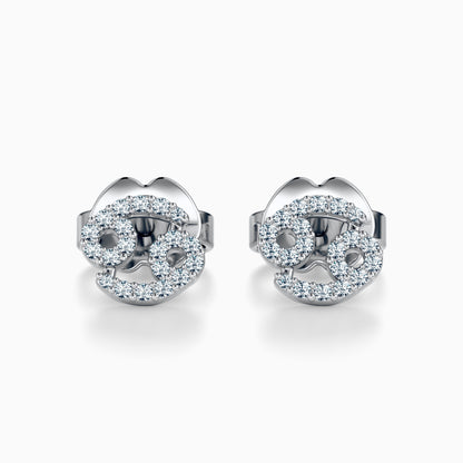 Diamond Cancer Stud Earrings