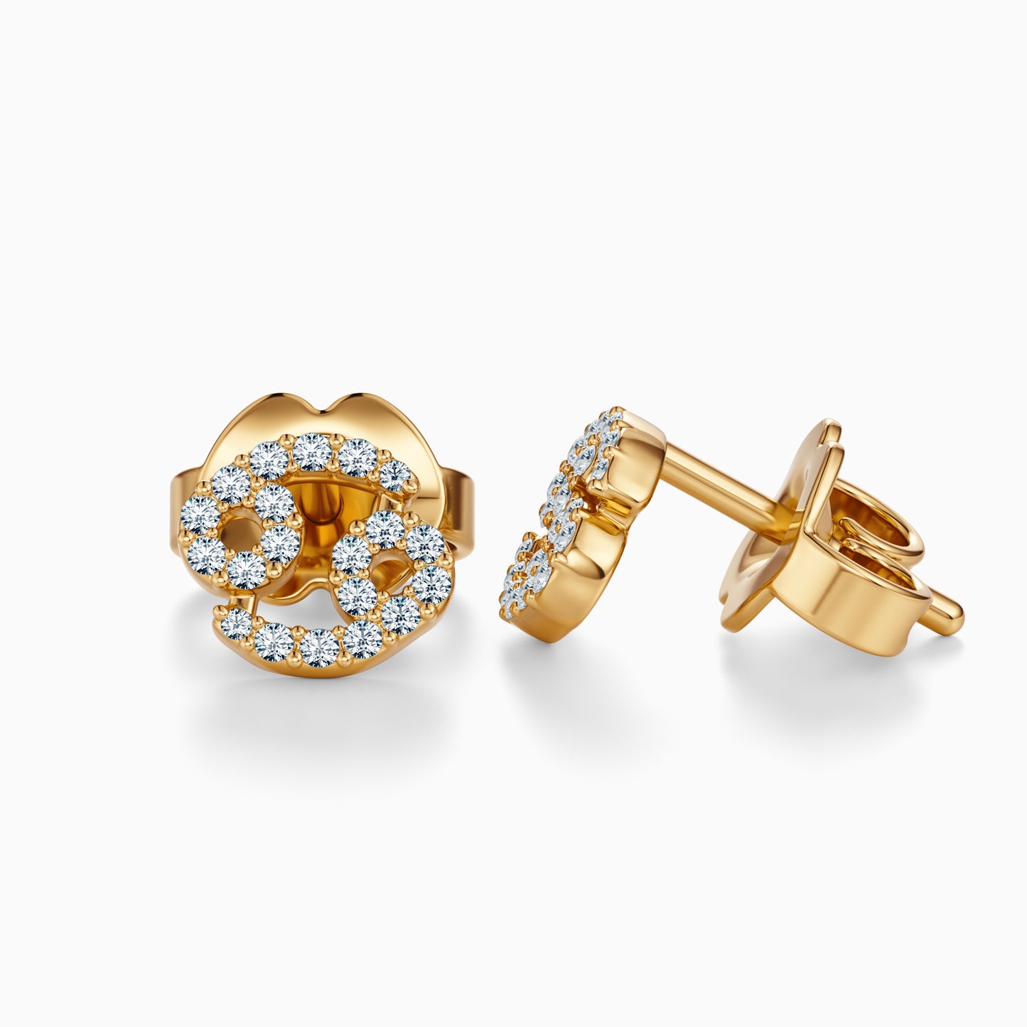Diamond Cancer Stud Earrings