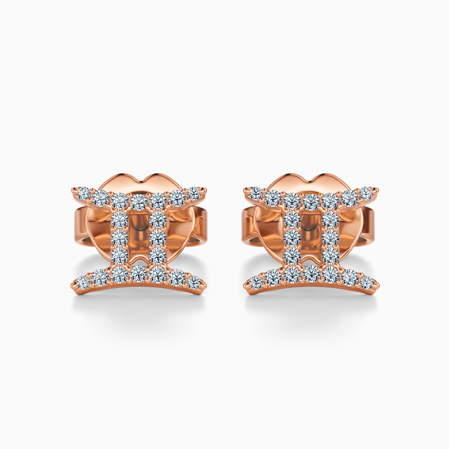 Diamond Gemini Stud Earrings