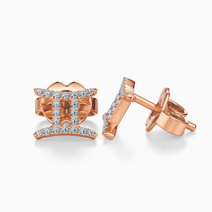 Diamond Gemini Stud Earrings