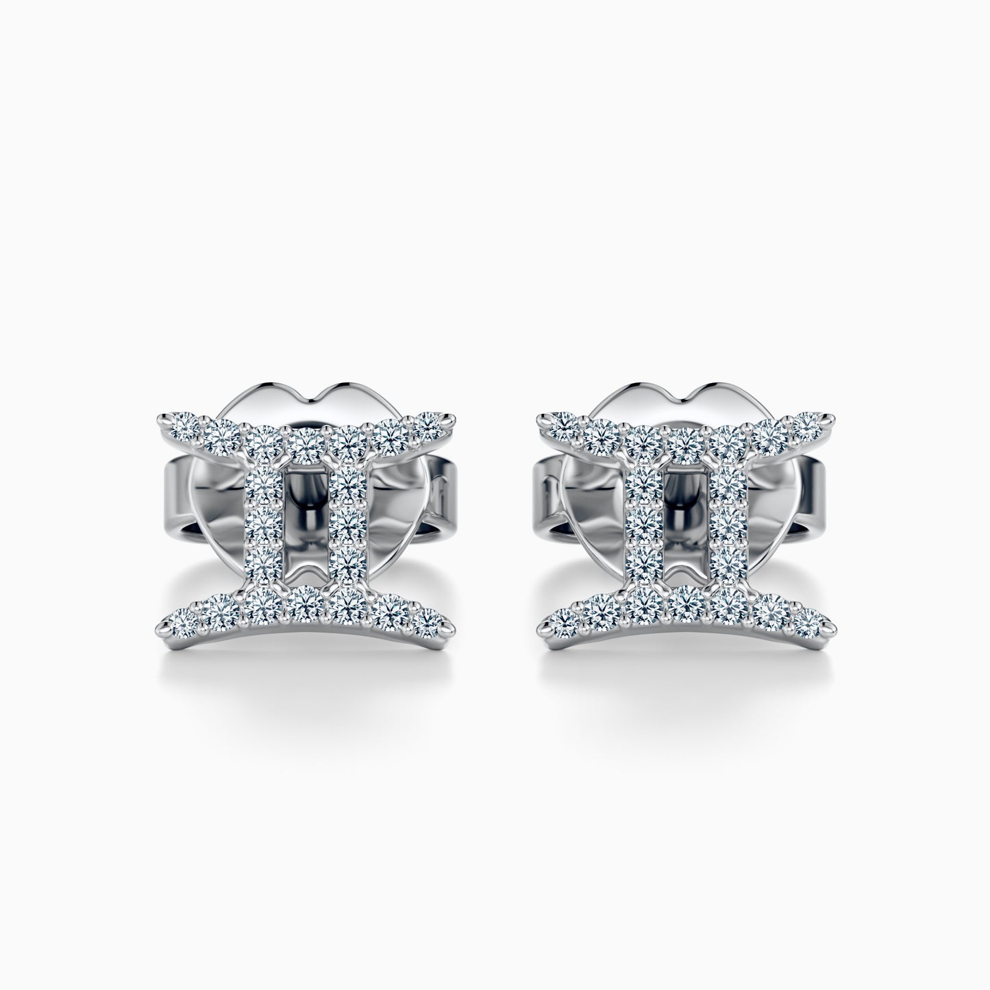 Diamond Gemini Stud Earrings