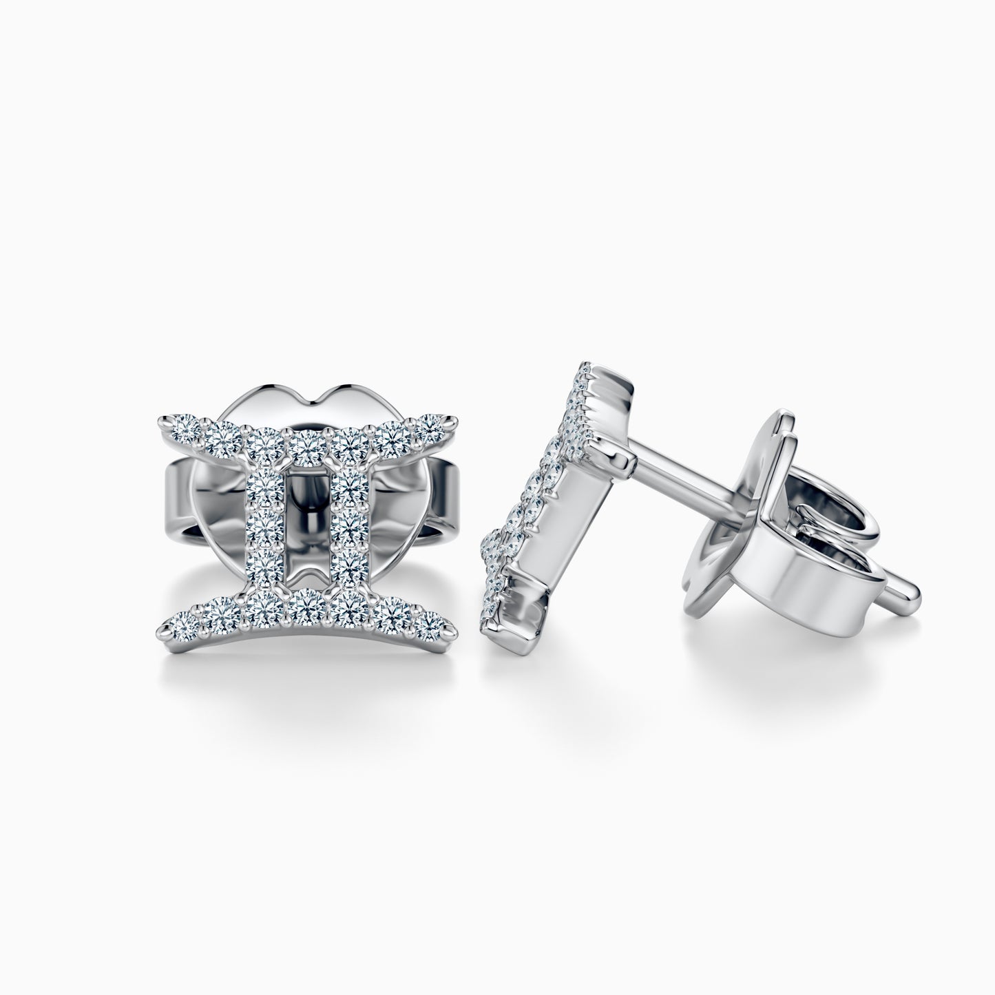 Diamond Gemini Stud Earrings