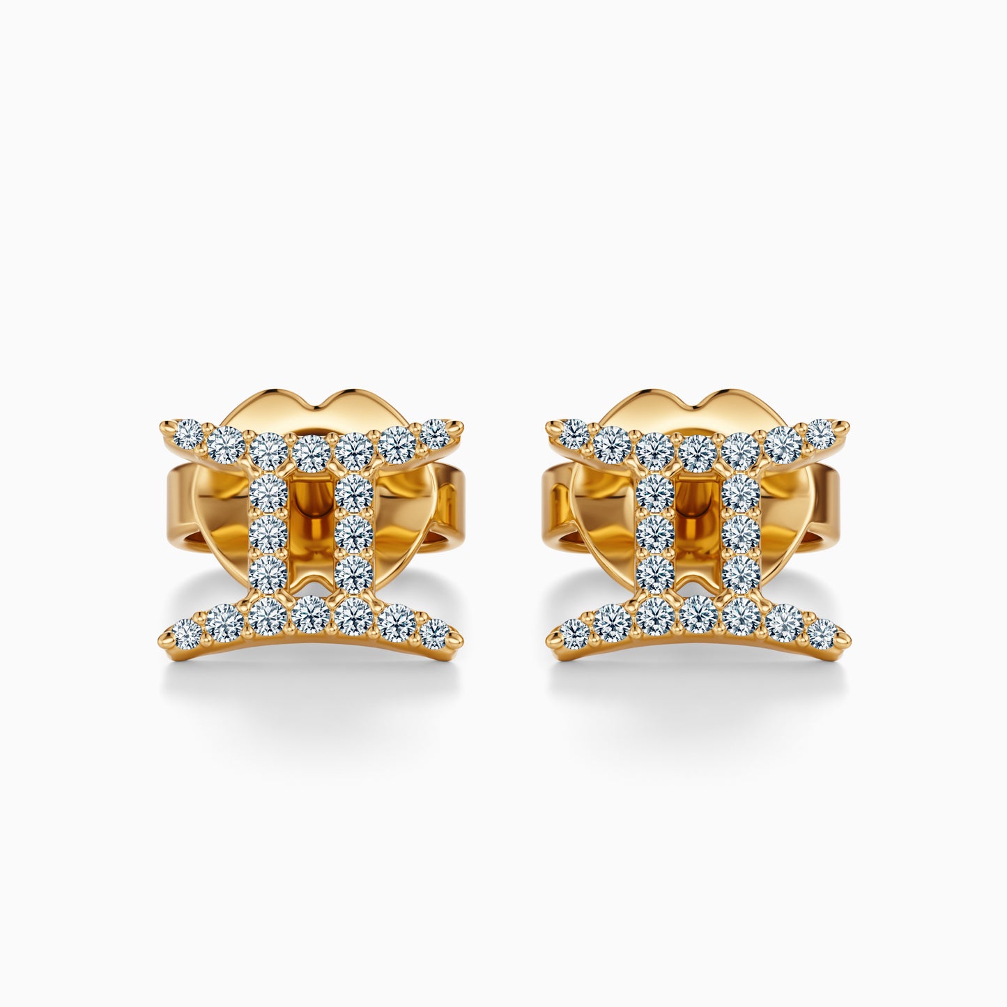 Diamond Gemini Stud Earrings