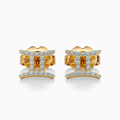 Diamond Gemini Stud Earrings