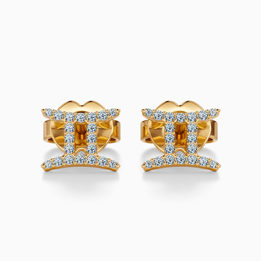 Diamond Gemini Stud Earrings