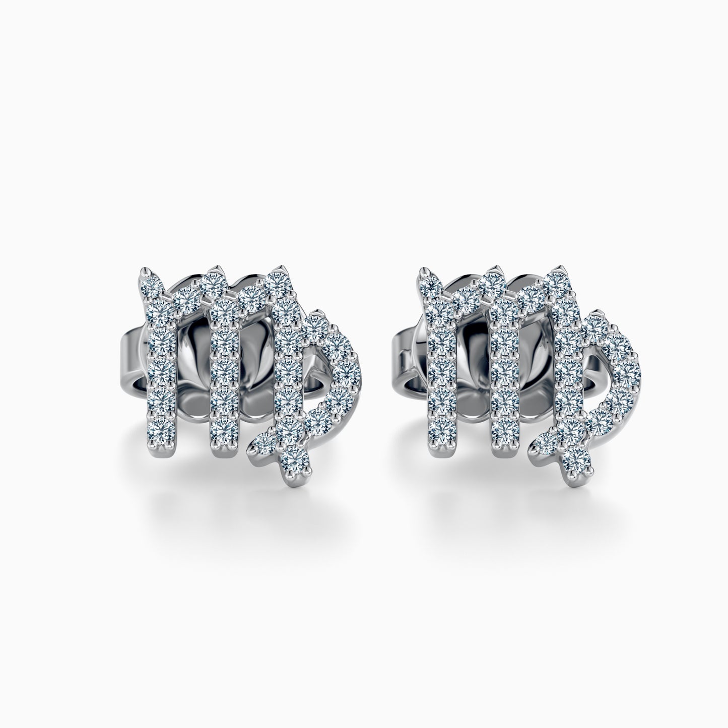 Diamond Virgo Stud Earrings