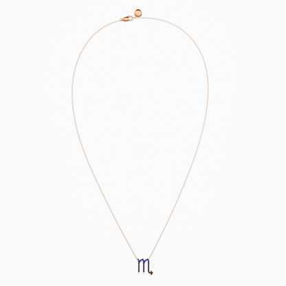 Large Sapphire Scorpio Necklace