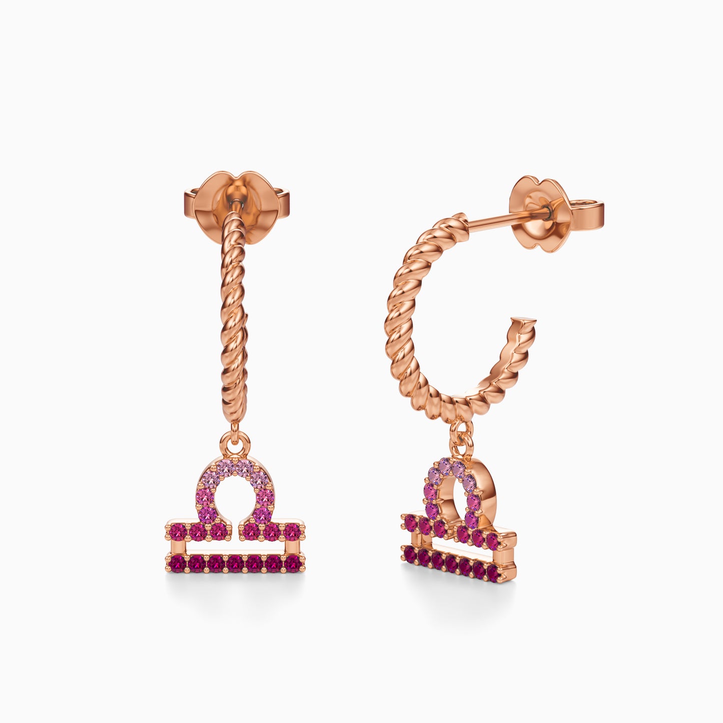 Sapphire Libra Dangle Earrings