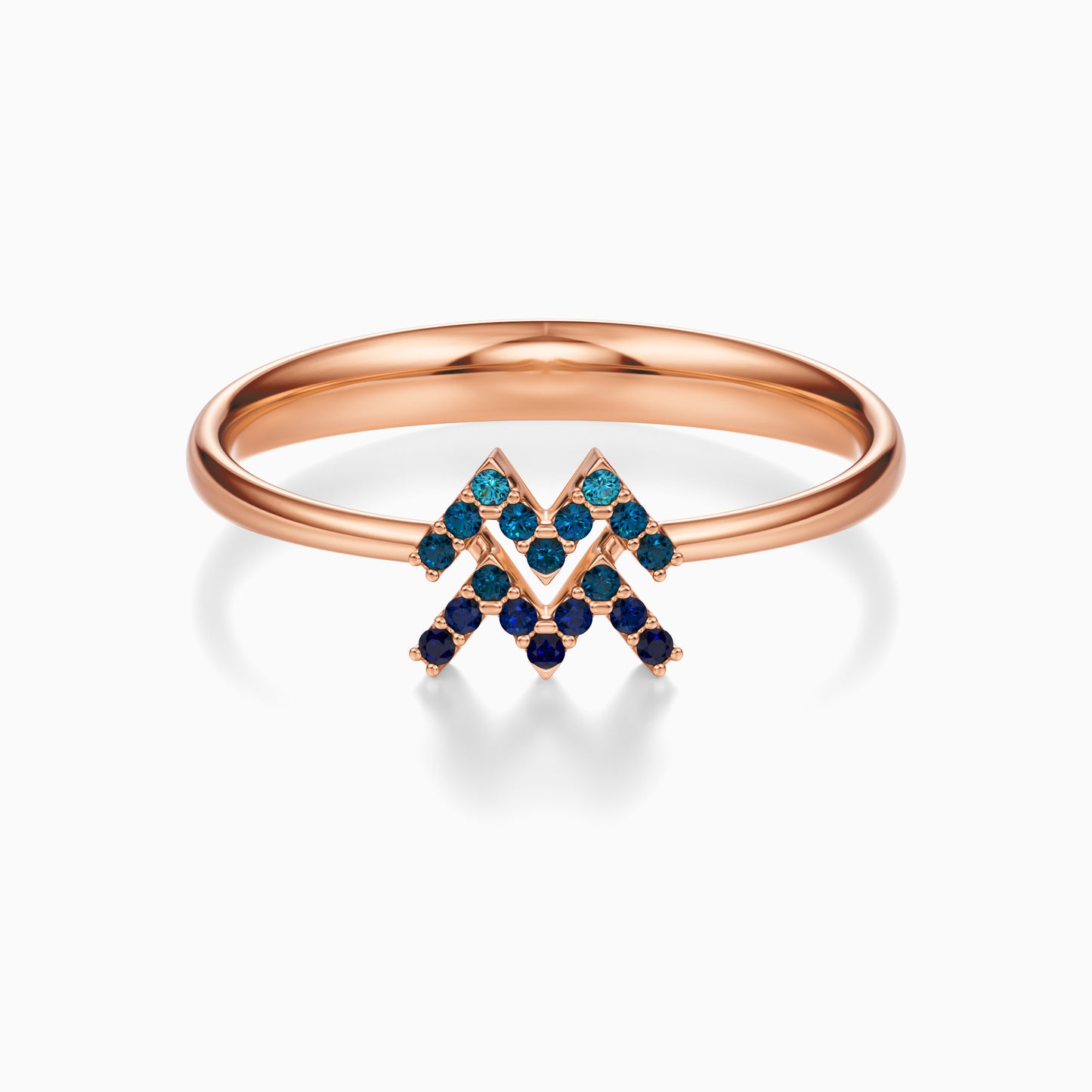 Sapphire Aquarius Ring