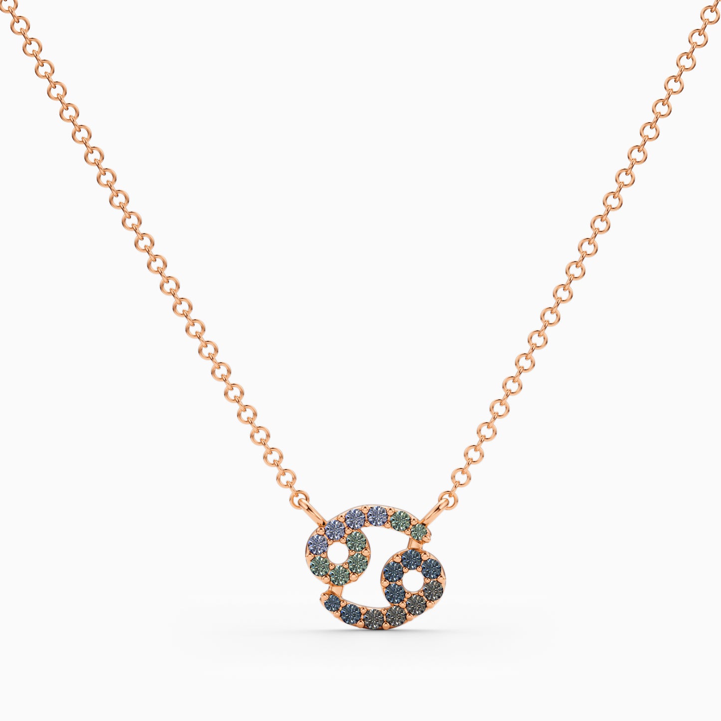Sapphire Cancer Necklace